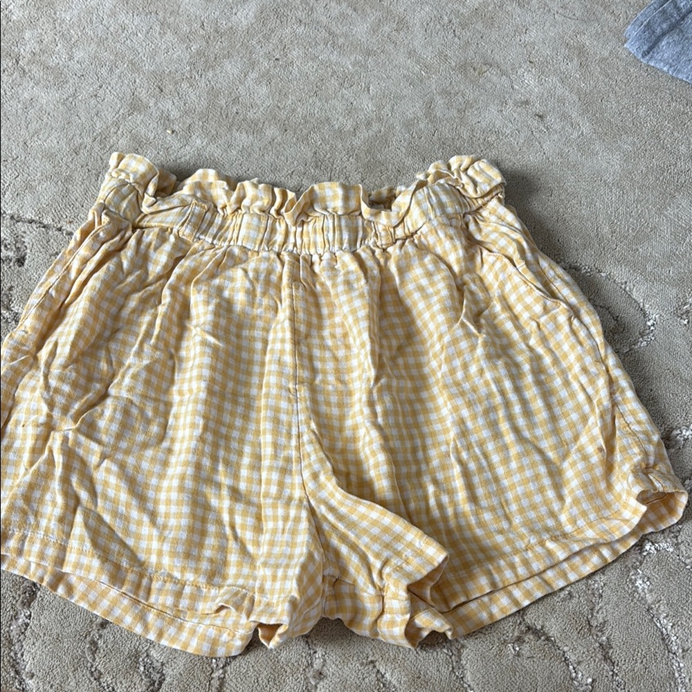 Hollister Yellow High Waist Shorts